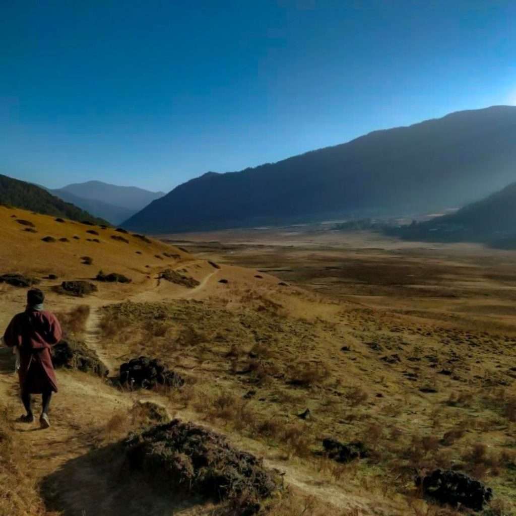 Gangtey valley in Bhutan